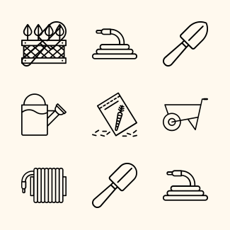 Gardening icons pack