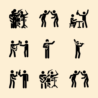 Music festival icons pack