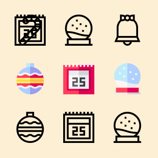 Christmas icons pack
