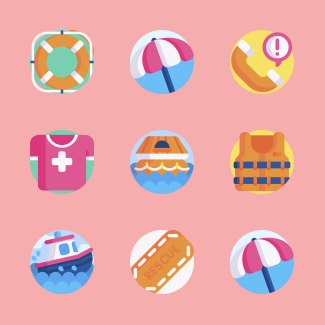 Lifeguard icons pack
