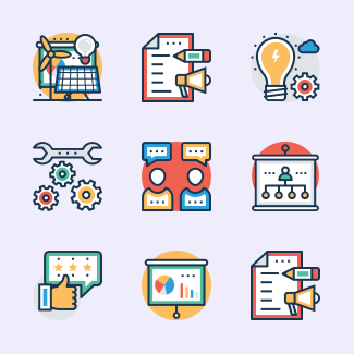 Project management icons pack