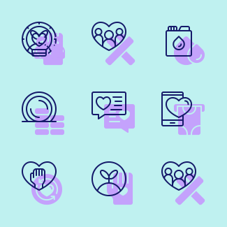 Volunteering icons pack