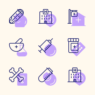 Healthcare icons pack