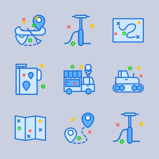 Transport icons pack