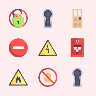 Safety icons pack