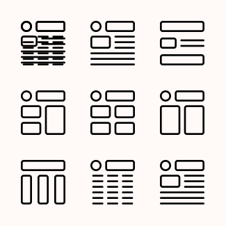 Wireframe icons pack