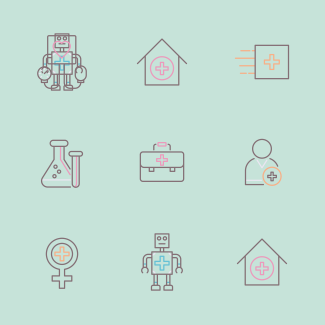 Pharmaceutical icons pack