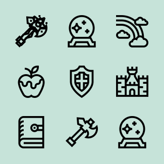 Fairy tale icons pack