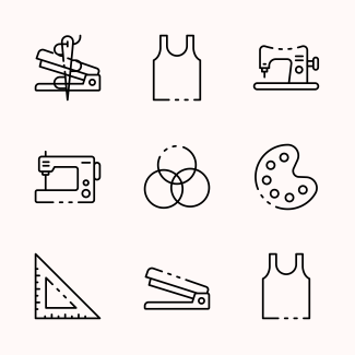 Arts crafts sewing icons pack