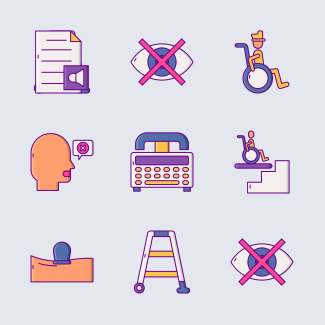 Disability icons pack