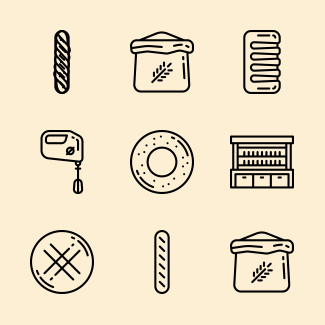 Bakery icons pack