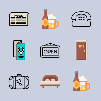 Hotel icons pack