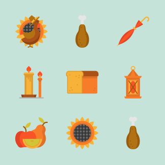 Thanksgiving icons pack