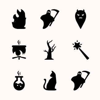 Night of horror icons pack