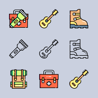 Adventure icons pack