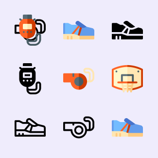Basketball icons pack