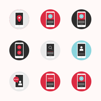 Mobile Wireframes icons pack