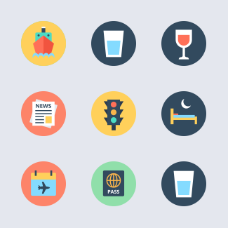 Travel icons pack
