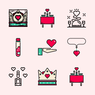 Valentine's Day icons pack
