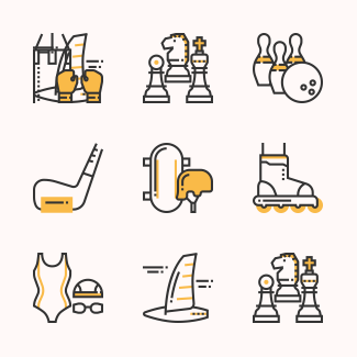 Sport Equipment icons pack