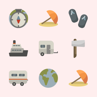 Travel and Adventure icons pack