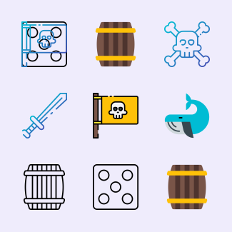 Pirate icons pack
