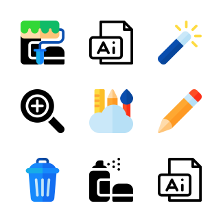Graphic design icons pack