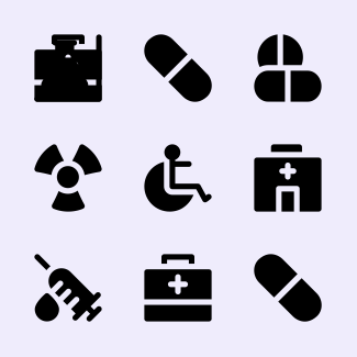 Solid Medical Elements icons pack