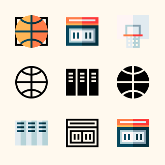 Basketball icons pack