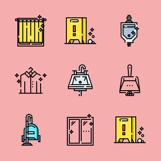 Cleaning icons pack