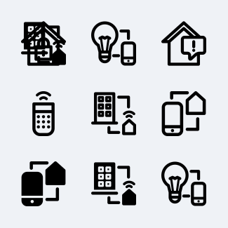 Filled Smart Home icons pack