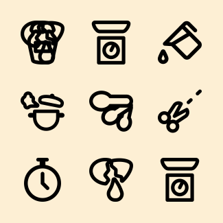 Linear Cooking Instructions icons pack