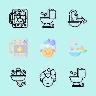 Bathroom icons pack
