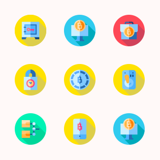 Blockchain icons pack