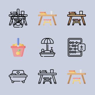Kindergarten icons pack