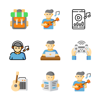 Hobbies And Freetime icons pack