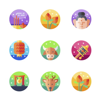 Buddhism icons pack