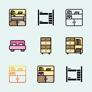 Furniture Decoration icons pack