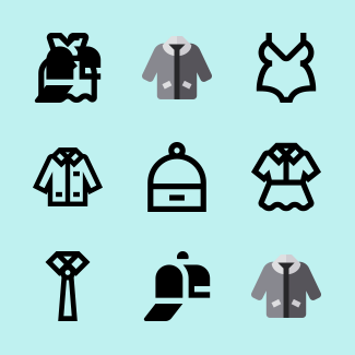 Clothes icons pack