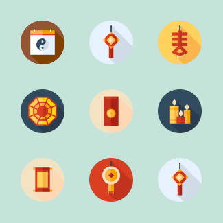 Chinese new year icons pack