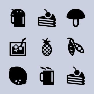 Food and drink icons pack