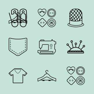 Sewing icons pack