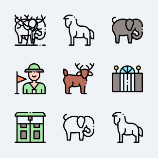 Animals and Nature Park icons pack