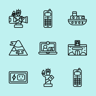 Travel icons pack