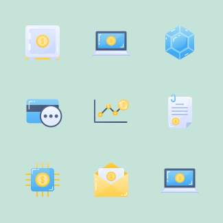 Fintech icons pack