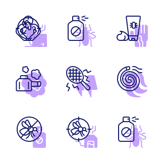 Malaria icons pack