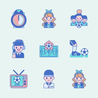 Soccer icons pack