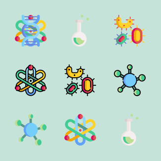 Laboratory icons pack