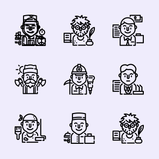 Professions and Jobs icons pack