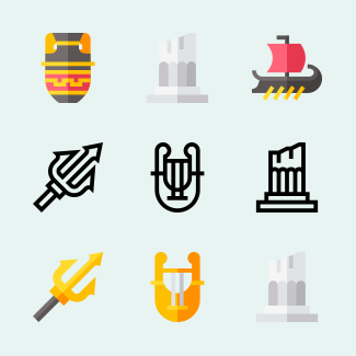 Ancient Greece icons pack